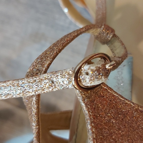 Betsey Johnson Glittery Gold Heels - Picture 7 of 9